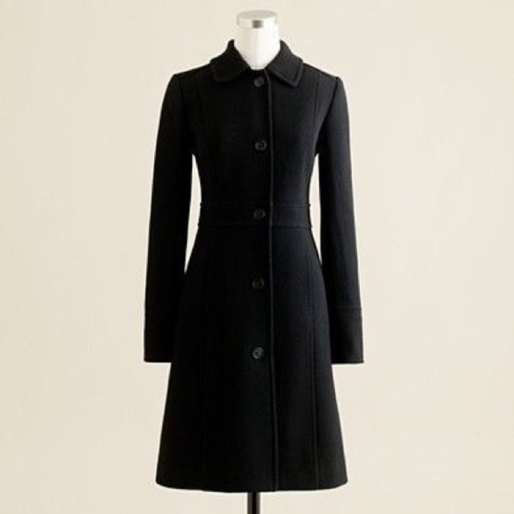 Jcrew black coat for sale. Gently used. Like new.